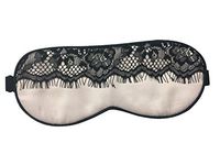Amint Luxurious Fabric Lace Sleep Mask Eye Mask for Sleep with Ear Plugs Travel Pink,7.9"*3.5"