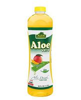 Alfa Vitamins Aloe Vera Drink with Pulp, Mango natural fruit flavor, 56 Ounce bottle - 6 pack