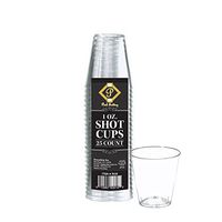 Posh Setting Plastic Shot Glasses 1oz Clear Hard Plastic Shot Glass, Tasting Cups 200 count
