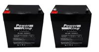 Power King Set of 2 Razor E175 12 Volt 5 AmpH SLA Replacement Scooter Batteries
