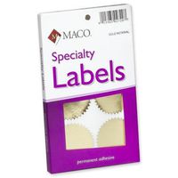 Maco OS720 Gold Notarial Seals, Self-Adhesive, 2" Diameter, 42 Per Box - 12 Boxes (504 Labels)