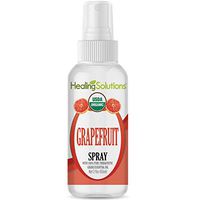 Organic Grapefruit Spray – Water Infused with Grapefruit Essential Oil – Certified USDA Organic - 2oz Bottle by Healing Solutions
