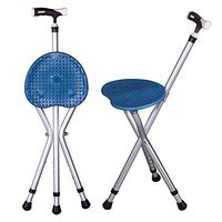 Elderly and Disabled Crutches- Old Man Aluminum Cane Stool Old Man Three Foot Stool Cane Stool Two Colors Optional (Color : Blue, Size : 90cm x 27cm)