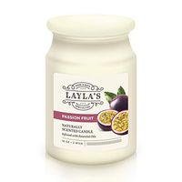 Laylas 2-Wick Scented Candle for Stress Relief, Aromatherapy & Relaxation – Naturally Scented and Infused with Essential Oils -16oz (Passion Fruit)