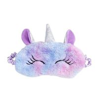 ACTLATI Cute Sleep Eye Mask Cartoon Breathable Blindfold with Elastic Strap Soft Eye Cover for Night Sleeping, Travel, Nap (New -Unicorn Eye mask Purple)