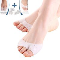 Vayne 4 PCS Forefoot Cushions Cushioning Pads - Gel Soft Metatarsal Ball of Foot Caps for Prevent Calluses and Blisters - Ballet Pointe Dance Athlete Sandals Shoe Pads for Girls/ Women