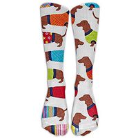 Dachshunds Knee High Graduated Compression Socks for Women and Men - Best Medical, Nursing, Travel & Flight Socks - Running & Fitness
