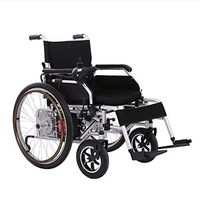 HDWY Dual Function Foldable Power Wheelchair, Li-Ion Battery Drive, Or Use As Manual Wheelchair with Electric Safe and Easy to Drive