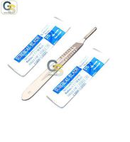 1 Stainless Steel Scalpel Knife Handle #4 with 20 STERILE Scalpel Blades #22 & #23 (GSI Brand)