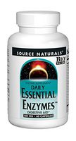 Source Naturals Essential Enzymes 500mg Bio-Aligned Multiple Enzyme Supplement Herbal Defense for Digestion, Gas, Constipation & Bloating Relief - Supports A Strong Immune System - 60 Capsules