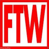 MFX Design FTW Helmet Sticker Decal Laptop Sticker Decal Toolbox Sticker Decal Hard Hat Sticker Decal Vinyl - Made in USA 2 in. X 2 in.