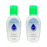 Beuya 2 Bottles 50ml Instant Hand Sanitizer Gel, Non-Rinse Hand Sanitizer Gel, Portable Antibacterial Hygiene Hand Soap Gel
