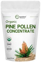 USDA Organic Pure Pine Pollen Powder, 6 Ounce, Supports Immune System Health, Boosts Energy, Antioxidant and Androgenic, No GMOs and Vegan Friendly