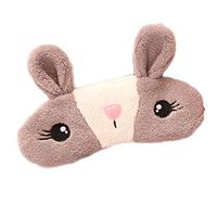 Song Qing Lovely Rabbit Bunny Happy Travel Sleeping Eye Mask Plush Cover Blindfold for Sleep