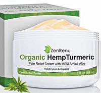 Organic Hemp Pain Relief Cream by ZenRenu - MSM Turmeric Arnica Lotion - Hemp Oil Hemp Extract for Pain Cream