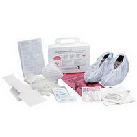 Unisan 03082 Bloodborne Pathogen Clean-Up Kit in Plastic Case, Wall-Mountable