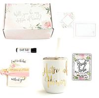 Will You be My Matron of Honor Bridesmaid Proposal Box Gift Set (White)