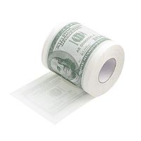 mingli Toilet Paper Funny One Hundred Dollar Bill Toilet Roll Paper Money Roll Novel Gift Wood Pulp Paper