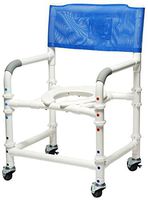 Lumex 89200-KD PVC Knock-Down Shower Commode Chair, 22"