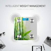 Bright Green Bamboo Fat Weight Scale Scale for Weight Electric Scale Tracks 8 Key Compositions Analyzer Sync with Fitness Apps 400 Lbs
