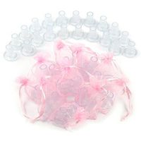 Anladia 20-40 Pcs Clear Stiletto High Heel Protector Covers Shoes Stopper Cylinder Shape (40)