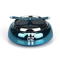 QBUC Car Air Freshener Solar Energy Rotating Cologne Car Aromatherapy Diffuser Interior Decoration Accessories Essential Oil Diffuser for Car Home(Blue)