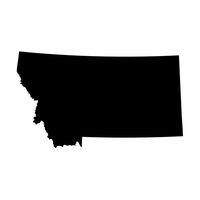 Montana Treasure State Pride Decal Sticker - Black 5" Vinyl Decal for Cars, Macbooks, and Other Laptops