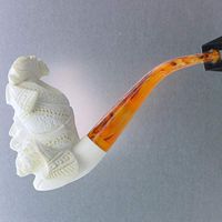 Meerschaum Peacock Turban Turkish Sultan Tobacco Pipe 3/4 Bend Paykoc M20029