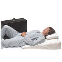 Wedge Pillow for Acid Reflux, Folding Pillow by Medslant. Includes Zippered Folding Cover, Fitted Poly-Cotton Cover and Quality Carry Case. Dr. Mike Roizen's Top Reflux Solution (32"x24"x7")