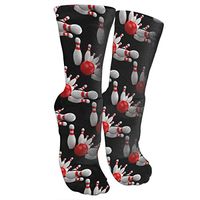Sport Bowling Compression Socks Unisex Printed Socks Crazy Patterned Fun Long Cotton Socks Over The Calf Tube