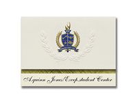 Signature Announcements A.quinn Jones/Excep.student Center (Gainesville, FL) Graduation Announcements, Presidential Elite Pack 25 with Gold & Blue Metallic Foil seal