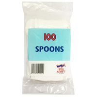 Royal Markets Disposable Plastic Spoons (Pack of 100) (Pack of 100) (White)
