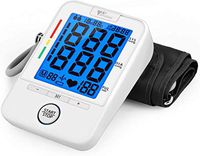 Blood Pressure Monitor Upper Arm - Amzdeal Blood Pressure Cuff BP Machine with Heartbeat Detector, Memory Storage for 2 Users, Home Use, FDA Approved