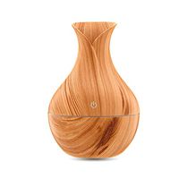 Blusea Aromatherapy Diffuser Home Silent Remote Control Aromatherapy Machine Humidifier (Light wood-130ml)