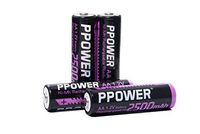 PPOWER Professional 2500mAh Pre-Charged AA Ni-MH Rechargeable Batteries (4pcs)