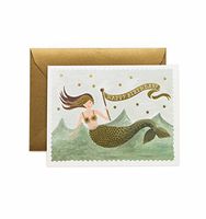 Vintage Mermaid Birthday Cards by Rifle Paper Co. -- Set of 8 Cards and Envelopes