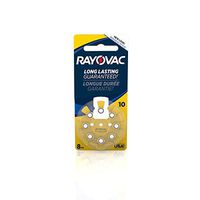 RAYOVAC Size 10 Hearing Aid Batteries, 8-Pack, L10ZA-8ZMB