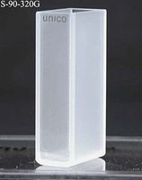 UNICO S-90-320G Spectrophotometer Cuvette with Open Top, 20 mm Path Length, 335 to 2500 Nm Wavelength Range, 45 mm Height, 7 Ml Capacity, Glass, Rectangular Shape