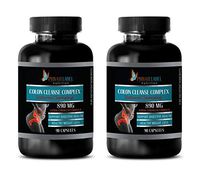 Colon Super Cleanse - Colon Cleanse Complex - Natural Cleansing - Ginger Supplement Capsules - 2 Bottles 180 Capsules