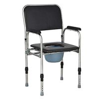 XWZJY 3 in 1 Bariatric Toilet Seat Bedside Commode Shower Chair Homecare Toilet Medical Use with with Padded Arms/Backrest Height Adjustable Multifunctional