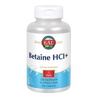 KAL Betaine HCL Tablets, 250 mg, 250 Count