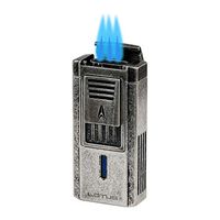 Lotus Lighter Duke L60 Triple Flame Lighter w/Cutter - Pewter