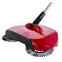 Kerocy New Automatic Hand Push Sweeper Broom Household Cleaning Without Electricity Mop (red)