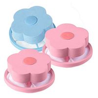 GXOK Reusable Flower-Type Floating Washing Machine Lint Filter Bags Net, Pet Fur Catcher, Hair Filter Net Pouch,Filtering Hair Removal Device, Washer Hair Catcher for Home Supplies (Pink + Blue, 5PC)