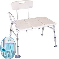 Medokare Shower Transfer Bench Seat – Over Tub Transfer Bench Shower Chair for Elderly, Handicap Transfer Bench for Adults, Adjustable Bathroom Shower Seat with Tote Bag