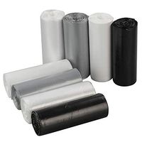 Tstorage 1.2 Gallon Trash Bags Waste Basket Bags Household Garbage Bags, Black White grey Transparent, 200 Bags/ 8 Rolls