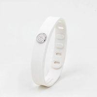 Power Ionics Crystal Lover IDEA Band 4in1 Multifunction Titanium/Ge/F.I.R/Tourmaine 3000ions/cc Sports Bio Wristband Bracelet (White)