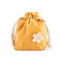 HUAJI Portable Mini Pocket Drawstring Pouch Gift Bag (Yellow)