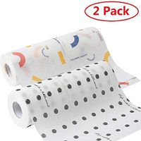 Xgood 2 Rolls Kitchen Disposable Cleaning Towels Kitchen Cleaning Dish Cloths Household Clean Tissue Paper Multi-uses Kitchen Paper for Home Kicthen Cleaning Paper Towels