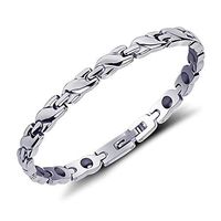 CAMORNY Titanium Steel Magnet Men and Women Bracelet Natural Effective Relief Pain Magnetic Therapy Health Bracelet Relaxation Muscle Enhancement Energy Bracelet Gift